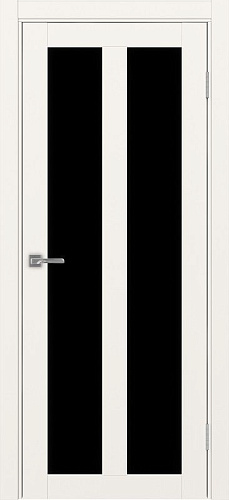 Дверь Эко 521.22 бежевый, lacobel черный