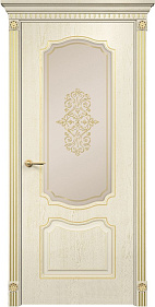 Недавно просмотренные - Дверь Оникс Венеция фрезерованная эмаль слоновая кость патина золото, сатинат бронза контурный витраж №4