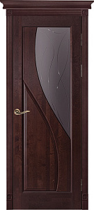 Недавно просмотренные - Дверь ОКА массив ольхи Даяна махагон, стекло графит с фрезеровкой