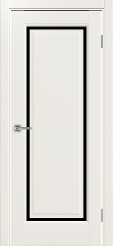 Дверь Эко Neo 601С.21 бежевый, lacobel черный