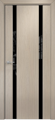 Дверь Оникс Престиж 2 мокко, триплекс черный