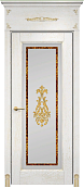 Схожие товары - Дверь Оникс Италия 1 эмаль белая с золотой патиной, сатинат белый заливной витраж №2