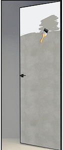 Недавно просмотренные - Дверь скрытая под покраску ИУ2, 2,2 м, кромка AL black, revers, 59 мм
