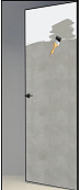 Схожие товары - Дверь скрытая под покраску ИУ2, 2,2 м, кромка AL black, revers, 59 мм