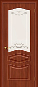 Схожие товары - Дверь Браво Модена итальянский орех, стекло белое художественное