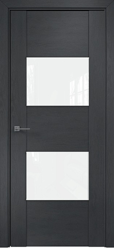 Дверь Оникс Парма дуб графит, глухая лакобель RAL 0333