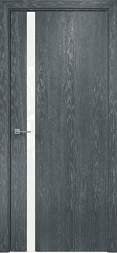 Дверь Оникс Престиж 1 седой дуб, триплекс белый