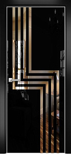 Недавно просмотренные - Дверь Оникс Арт, лакобель черный RAL 9005, зеркало №1