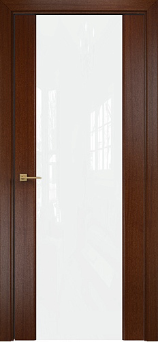Дверь Оникс Престиж красное дерево, триплекс белый