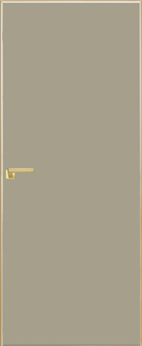 Дверь скрытая ИУ-42 AL gold с 4-х сторон, эмаль серый шелк 2,0 м