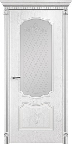 Недавно просмотренные - Дверь Оникс Венеция фрезерованная эмаль белая патина серебро, контурный витраж №5