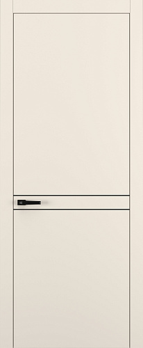 Дверь Z K13 полипропилен крем, молдинг черный, глухая
