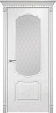 Схожие товары - Дверь Оникс Венеция фрезерованная эмаль белая патина серебро, контурный витраж №5