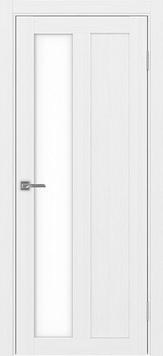 Дверь Эко 521.21 белый лед, lacobel белый