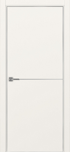 Дверь Эко 202 бежевый молдинг SC, кромка AL хром SC с 4-х сторон, глухая