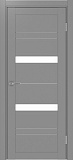 Дверь Эко 562.12 серый, lacobel белый