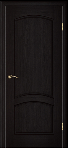 Дверь Текона шпон Вайт 01 черный тонированный дуб, глухая