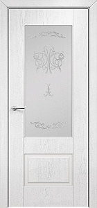 Недавно просмотренные - Дверь Оникс Марсель фрезерованная эмаль белая патина серебро, сатинат контурный витраж №2