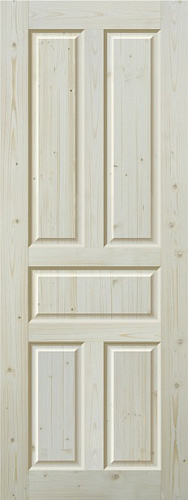 Дверь Интерьер Уют массив сосны ДГФ-5Ф-2, сорт "А", объемная филенка 20 мм глухая