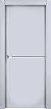 Дверь 1001-М1 эмаль RAL 7047, молдинг черный, глухая