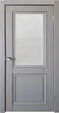Дверь ДР экошпон Деканто ПДО 1 бархат грей вставка черная, сатинато белое