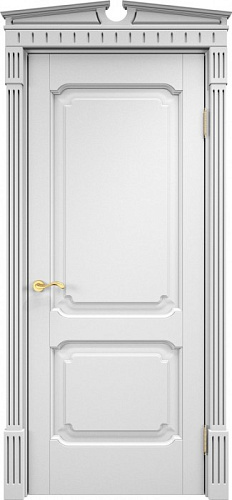 Дверь ПМЦ массив ольхи ОЛ7.2 эмаль белая, глухая