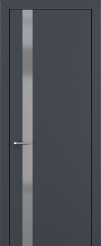 Дверь Z K2 полипропилен  графит премьер, matelac silver grey, глухая