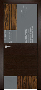 Недавно просмотренные - Дверь Оникс New York бразильский палисандр/палисандр, глухая с вставкой лакобель RAL 7040