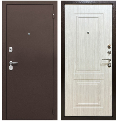 Входная дверь Матадор Союз медный антик 70мм/лиственница беленая