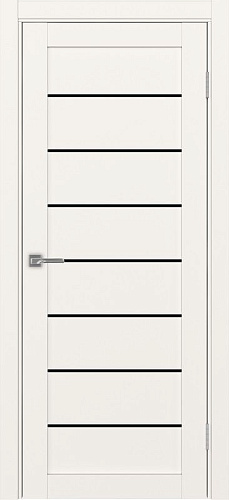 Дверь Эко 508.12 бежевый, lacobel черный