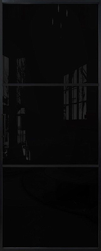 Перегородка Alum №3 черный, триплекс черный