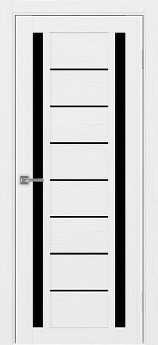 Дверь Эко 558.212 белый лед, lacobel черный