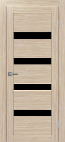 Дверь Эко 505.12 дуб беленый, lacobel черный