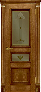 Недавно просмотренные - Дверь ДР Elegante classico шпон Корсика Patina Antico с широким фигурным багетом, стекло Бавария