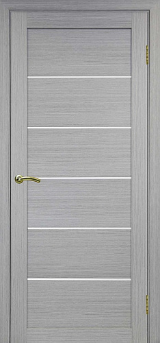 Дверь Эко 506.12 дуб серый, lacobel белый