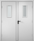 Дверь противопожарная V ДПО+ДПО финиш-пленка 60 мин, белая