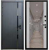 Входная дверь Матадор MXМ-7 антрацит софт/панель зеркало 2, силк маус