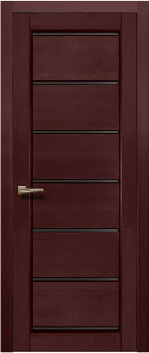 Дверь ДР массив ольхи Премьер плюс махагон, стекло