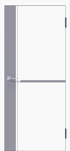 ДГ GHD-2 белый/серый ABS кромка black с 4-х сторон