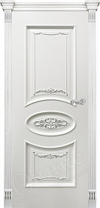 Недавно просмотренные - Дверь Оникс Эллипс с декором эмаль слоновая кость патина серебро, глухая