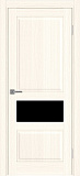 Дверь Эко 631.121 ОФ3 ясень светлый, lacobel черный