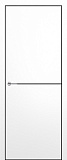 Дверь Z K10 полипропилен белый, ALU кромка черная, молдинг черный, глухая