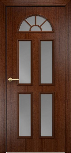 Дверь Оникс Бостон красное дерево с черной патиной, сатинат графит