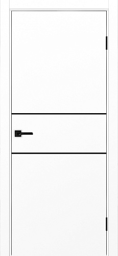 Дверь Эко 203 белый снежный молдинг SB, кромка ABS, глухая