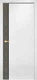 Дверь Оникс Дуо дуб арктик/эмаль белая, триплекс черный