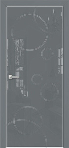 Недавно просмотренные - Дверь Оникс Арт, лакобель серый RAL 7040, контурный витраж №3