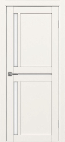 Дверь Эко 523.221 бежевый, lacobel белый