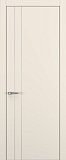Дверь Z K15 полипропилен крем, ALU кромка хром, молдинг серебро, глухая