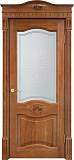 Дверь ПМЦ массив дуба Д3 орех 10%, стекло 3-1
