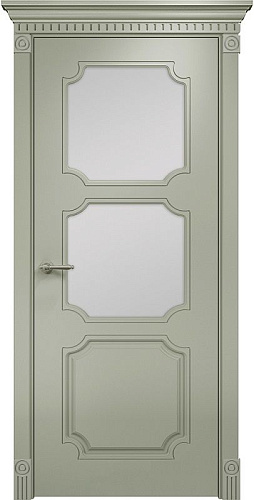 Дверь Оникс Валенсия фрезерованная эмаль RAL 7038, сатинат